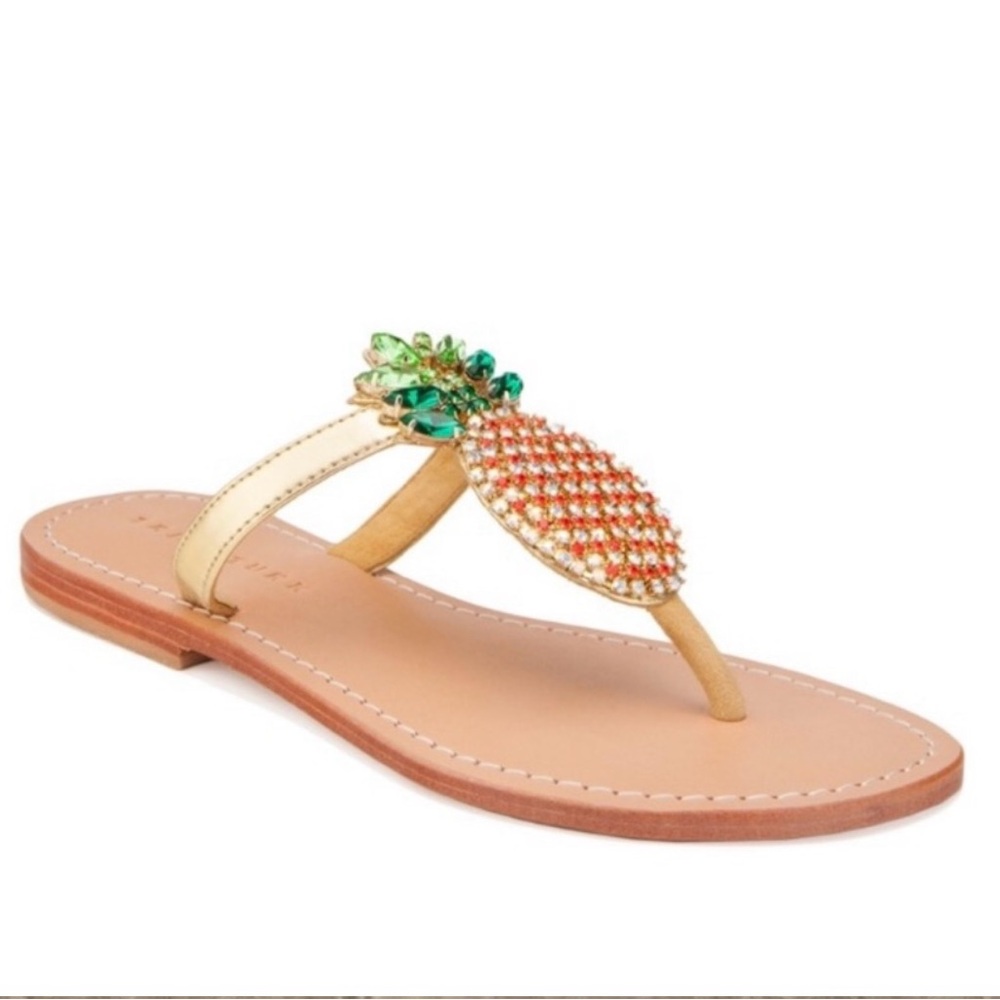 Trina Turk Crystal Bling Pineapple Sandals